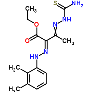 3-[2-(氨基硫氧代甲基)肼基]-2-[2-(2,3-二甲基苯基)肼基]-丁酸乙酯結(jié)構(gòu)式_29979-85-9結(jié)構(gòu)式