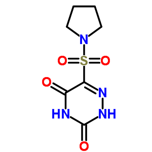 1,2,4-Triazine-3,5(2h,4h)-dione,6-(1-pyrrolidinylsulfonyl)-Structure,30018-61-2Structure 1,2,4-Triazine-3,5(2h,4h)-dione,6-(1-pyrrolidinylsulfonyl)- Structure,30018-61-2Structure