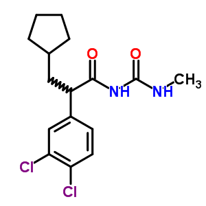 3,4-Dichloro-alpha-(cyclopentylmethyl )-n-((methylamino)carbonyl )benzeneacetamideStructure,300354-43-2Structure 3,4-Dichloro-alpha-(cyclopentylmethyl )-n-((methylamino)carbonyl )benzeneacetamide Structure,300354-43-2Structure