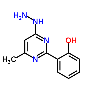 4-Hydrazino-2-(2-hydroxyphenyl )-6-methylpyrimidineStructure,300358-31-0Structure 4-Hydrazino-2-(2-hydroxyphenyl )-6-methylpyrimidine Structure,300358-31-0Structure