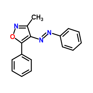 Isoxazole,3-methyl-5-phenyl-4-(2-phenyldiazenyl)-Structure,30082-03-2Structure Isoxazole,3-methyl-5-phenyl-4-(2-phenyldiazenyl)- Structure,30082-03-2Structure