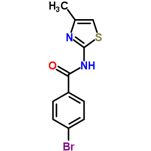 4-Bromo-n-(4-methyl -1,3-thiazol -2-yl )benzamideStructure,302967-87-9Structure 4-Bromo-n-(4-methyl -1,3-thiazol -2-yl )benzamide Structure,302967-87-9Structure