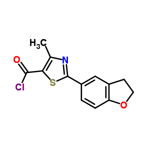 2-(2,3-dihydro-1-benzofuran-5-yl)-4-methyl-1,3-thiazole-5-carbonyl chlorideStructure,306936-09-4Structure 2-(2,3-dihydro-1-benzofuran-5-yl)-4-methyl-1,3-thiazole-5-carbonyl chloride Structure,306936-09-4Structure