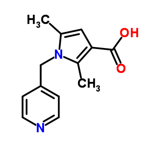 2,5-Dimethyl-1-(pyridin-4-ylmethyl)-1H-pyrrole-3-carboxylic acidStructure,306936-15-2Structure 2,5-Dimethyl-1-(pyridin-4-ylmethyl)-1H-pyrrole-3-carboxylic acid Structure,306936-15-2Structure