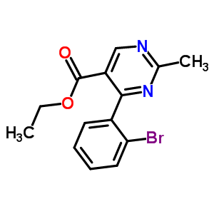 Ethyl -2-methyl -4-(2-bromophenyl )-pyrimidine-5-carboxylateStructure,311340-73-5Structure Ethyl -2-methyl -4-(2-bromophenyl )-pyrimidine-5-carboxylate Structure,311340-73-5Structure