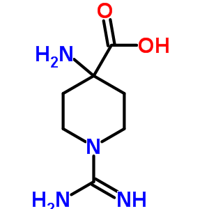 4-Amino-1-carbamimidoyl-4-piperidinecarboxylic acidStructure,31364-50-8Structure 4-Amino-1-carbamimidoyl-4-piperidinecarboxylic acid Structure,31364-50-8Structure