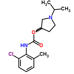 N-(2-chloro-6-methylphenyl )carbamic acid 1-isopropyl -3-pyrrolidinyl esterStructure,31772-86-8Structure N-(2-chloro-6-methylphenyl )carbamic acid 1-isopropyl -3-pyrrolidinyl ester Structure,31772-86-8Structure