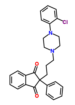 2-[3-[4-(O-氯苯基)-1-哌嗪]丙基]-2-苯基-1,3-茚烷二酮結(jié)構(gòu)式_31804-91-8結(jié)構(gòu)式