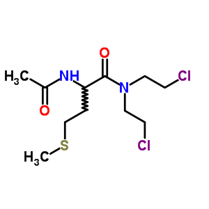 2-(乙?；被?-N,N-雙(2-氯乙基)-4-(甲基硫代)-丁酰胺結(jié)構(gòu)式_3183-33-3結(jié)構(gòu)式