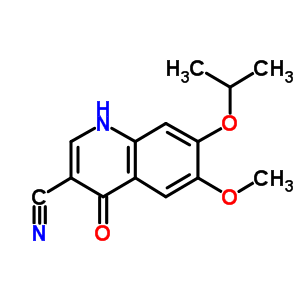 1,4-Dihydro-6-methoxy-7-isopropoxy-4-oxo-3-quinolinecarbonitrileStructure,319492-96-1Structure 1,4-Dihydro-6-methoxy-7-isopropoxy-4-oxo-3-quinolinecarbonitrile Structure,319492-96-1Structure