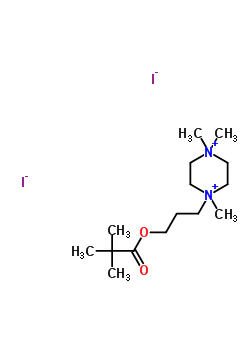3-(1,4,4-Trimethylpiperazine-1,4-diium-1-yl)propyl 2,2-dimethylpropanoate diiodideStructure,32041-77-3Structure 3-(1,4,4-Trimethylpiperazine-1,4-diium-1-yl)propyl 2,2-dimethylpropanoate diiodide Structure,32041-77-3Structure