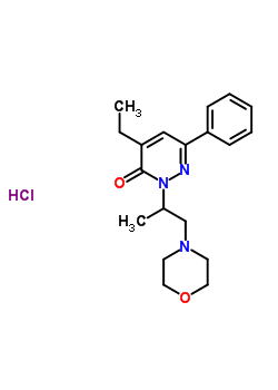 4-Ethyl-2-(1-morpholin-4-ylpropan-2-yl)-6-phenylpyridazin-3-one hydrochlorideStructure,32058-65-4Structure 4-Ethyl-2-(1-morpholin-4-ylpropan-2-yl)-6-phenylpyridazin-3-one hydrochloride Structure,32058-65-4Structure