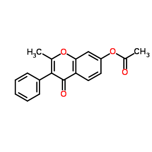 4H-1-benzopyran-4-one,7-(acetyloxy)-2-methyl-3-phenyl-Structure,3211-63-0Structure 4H-1-benzopyran-4-one,7-(acetyloxy)-2-methyl-3-phenyl- Structure,3211-63-0Structure