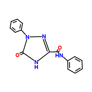 2,5-Dihydro-5-oxo-1-phenyl-1h-1,2,4-triazole-3-carboxylic acid phenylamideStructure,32589-62-1Structure 2,5-Dihydro-5-oxo-1-phenyl-1h-1,2,4-triazole-3-carboxylic acid phenylamide Structure,32589-62-1Structure