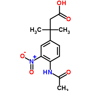 3-(4-Acetamido-3-nitro-phenyl)-3-methyl-butanoic acidStructure,33214-73-2Structure 3-(4-Acetamido-3-nitro-phenyl)-3-methyl-butanoic acid Structure,33214-73-2Structure