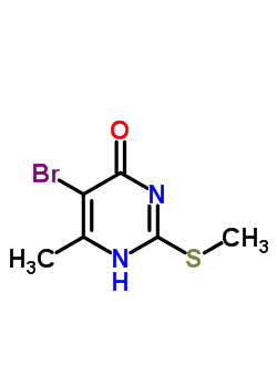 5-Bromo-6-methyl-2-(methylthio)pyrimidin-4(3h)-oneStructure,33238-63-0Structure 5-Bromo-6-methyl-2-(methylthio)pyrimidin-4(3h)-one Structure,33238-63-0Structure