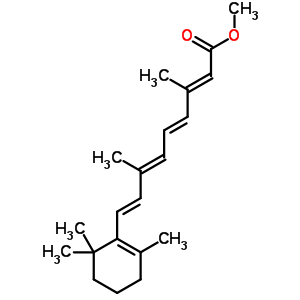 (2E,4E,6E,8E)-3,7-二甲基-9-(2,6,6-三甲基-1-環(huán)己烯基)壬-2,4,6,8-四烯酸甲酯結(jié)構(gòu)式_339-16-2結(jié)構(gòu)式