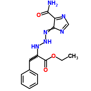 (9CI)-a-[3-[5-(氨基羰基)-1H-咪唑-4-基]-1-三氮雜烯]-苯丙酸乙酯結(jié)構(gòu)式_3413-79-4結(jié)構(gòu)式