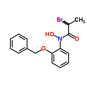 2-Bromo-n-hydroxy-n-(2-phenylmethoxyphenyl)propanamideStructure,34288-01-2Structure 2-Bromo-n-hydroxy-n-(2-phenylmethoxyphenyl)propanamide Structure,34288-01-2Structure