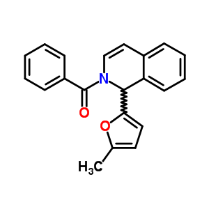 2-苯甲?；?1-(5-甲基-2-呋喃基)-1,2-二氫異喹啉結(jié)構(gòu)式_34579-55-0結(jié)構(gòu)式