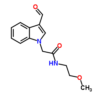 2-(3-甲?；?1-吲哚)-N-(2-甲氧基乙基)-乙酰胺結(jié)構(gòu)式_347319-85-1結(jié)構(gòu)式
