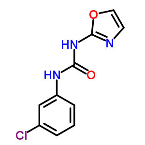 1-(M-氯苯基)-3-(2-噁唑)脲結(jié)構(gòu)式_35629-49-3結(jié)構(gòu)式