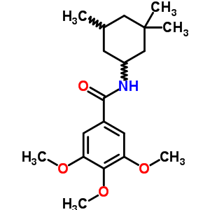 Benzamide,3,4,5-trimethoxy-n-(3,3,5-trimethylcyclohexyl)-Structure,36101-80-1Structure Benzamide,3,4,5-trimethoxy-n-(3,3,5-trimethylcyclohexyl)- Structure,36101-80-1Structure