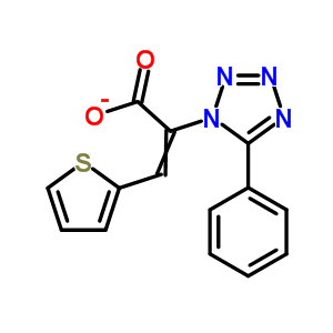 2-(5-Phenyl-1H-tetrazol-1-yl)-3-thien-2-ylAcrylic acidStructure,36283-09-7Structure 2-(5-Phenyl-1H-tetrazol-1-yl)-3-thien-2-ylAcrylic acid Structure,36283-09-7Structure