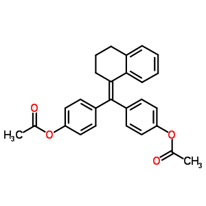 4-[[4-乙酰氧基苯基](3,4-二氫萘-1(2H)-基)甲基]苯酚乙酸酯結(jié)構(gòu)式_36415-57-3結(jié)構(gòu)式