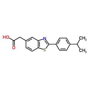 2-(4-Isopropylphenyl)-5-benzothiazoleacetic acidStructure,36782-45-3Structure 2-(4-Isopropylphenyl)-5-benzothiazoleacetic acid Structure,36782-45-3Structure