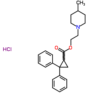 2-(4-Methylpiperidin-1-yl)ethyl 2,2-diphenylcyclopropane-1-carboxylate hydrochlorideStructure,37124-13-3Structure 2-(4-Methylpiperidin-1-yl)ethyl 2,2-diphenylcyclopropane-1-carboxylate hydrochloride Structure,37124-13-3Structure