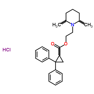 2-(2,6-Dimethylpiperidin-1-yl)ethyl 2,2-diphenylcyclopropane-1-carboxylate hydrochlorideStructure,37124-14-4Structure 2-(2,6-Dimethylpiperidin-1-yl)ethyl 2,2-diphenylcyclopropane-1-carboxylate hydrochloride Structure,37124-14-4Structure