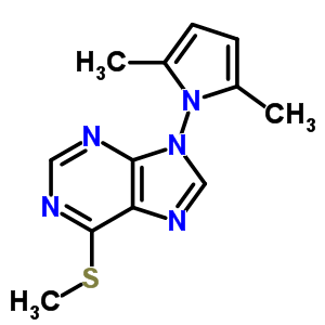 9H-purine,9-(2,5-dimethyl-1h-pyrrol-1-yl)-6-(methylthio)-Structure,37154-81-7Structure 9H-purine,9-(2,5-dimethyl-1h-pyrrol-1-yl)-6-(methylthio)- Structure,37154-81-7Structure