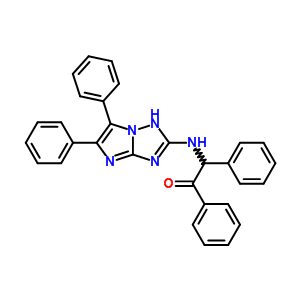 2-[(2,3-二苯基-1,4,6,8-四氮雜雙環(huán)[3.3.0]-2,4,6-辛三烯-7-基)氨基]-1,2-二苯基-乙酮結(jié)構(gòu)式_37158-77-3結(jié)構(gòu)式