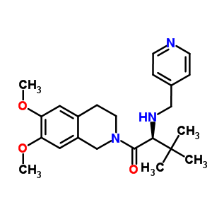 1-Butanone,1-(3,4-dihydro-6,7-dimethoxy-2(1h)-isoquinolinyl)-3,3-dimethyl-2-(4-pyridinylmethyl)amino-,(2s)-Structure,372523-75-6Structure 1-Butanone,1-(3,4-dihydro-6,7-dimethoxy-2(1h)-isoquinolinyl)-3,3-dimethyl-2-(4-pyridinylmethyl)amino-,(2s)- Structure,372523-75-6Structure