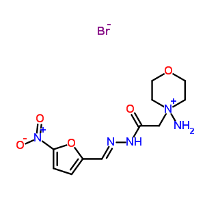 Amino(((5-nitrofurfurylidene)hydrazino)carbonylmethyl)-morpholinium bromideStructure,37386-06-4Structure Amino(((5-nitrofurfurylidene)hydrazino)carbonylmethyl)-morpholinium bromide Structure,37386-06-4Structure