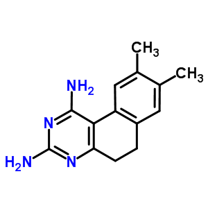 Benzo(f)quinazoline-1,3-diamine, 5,6-dihydro-8,9-dimethyl-Structure,37598-81-5Structure Benzo(f)quinazoline-1,3-diamine, 5,6-dihydro-8,9-dimethyl- Structure,37598-81-5Structure