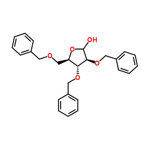 2,3,5-Tri-o-benzyl-d-arabinofuranoseStructure,37776-25-3Structure 2,3,5-Tri-o-benzyl-d-arabinofuranose Structure,37776-25-3Structure