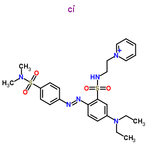 5-二乙基氨基-2-[4-(二甲基氨基磺?；?苯基]偶氮-N-(2-吡啶-1-基乙基)苯磺酰胺氯化物結(jié)構(gòu)式_38051-02-4結(jié)構(gòu)式