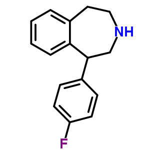 1-(4-氟苯基)-2,3,4,5-四氫-1H-苯并(d)氮雜卓結(jié)構(gòu)式_381249-50-9結(jié)構(gòu)式
