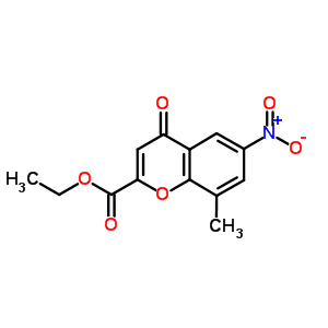 Ethyl 8-methyl-6-nitro-4-oxo-chromene-2-carboxylateStructure,38322-76-8Structure Ethyl 8-methyl-6-nitro-4-oxo-chromene-2-carboxylate Structure,38322-76-8Structure