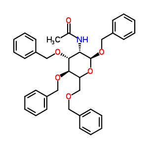 Benzyl 2-acetamido-3,4,6-tri-o-benzyl-2-deoxy-alpha-d-glucopyranosideStructure,38416-56-7Structure Benzyl 2-acetamido-3,4,6-tri-o-benzyl-2-deoxy-alpha-d-glucopyranoside Structure,38416-56-7Structure