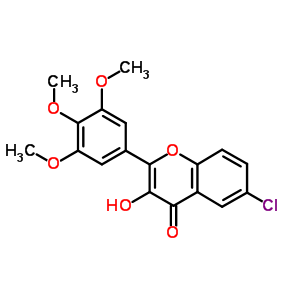 4H-1-benzopyran-4-one,6-chloro-3-hydroxy-2-(3,4,5-trimethoxyphenyl)-Structure,385381-94-2Structure 4H-1-benzopyran-4-one,6-chloro-3-hydroxy-2-(3,4,5-trimethoxyphenyl)- Structure,385381-94-2Structure