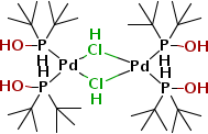 Dihydrogen di-mu-chlorotetrakis(di-tert-butylphosphinito-kp)dipalladate(2-)Structure,386706-31-6Structure Dihydrogen di-mu-chlorotetrakis(di-tert-butylphosphinito-kp)dipalladate(2-) Structure,386706-31-6Structure