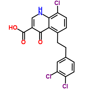 8-氯-5-[2-(3,4-二氯苯基)乙基]-4-氧代-1H-喹啉-3-羧酸結(jié)構(gòu)式_38913-43-8結(jié)構(gòu)式