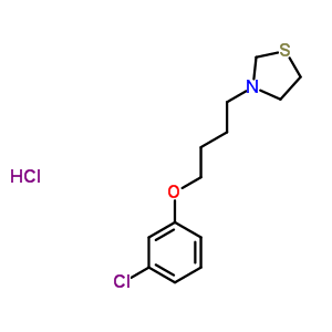3-(4-(3-Chlorophenoxy)butyl)thiazolidine hydrochlorideStructure,38920-91-1Structure 3-(4-(3-Chlorophenoxy)butyl)thiazolidine hydrochloride Structure,38920-91-1Structure