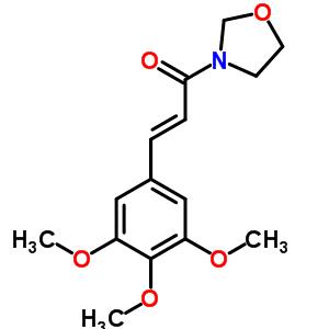 3-[1-氧代-3-(3,4,5-三甲氧基苯基)-2-丙烯基]四氫噁唑結(jié)構(gòu)式_38943-53-2結(jié)構(gòu)式