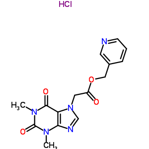 Pyridin-3-ylmethyl 2-(1,3-dimethyl-2,6-dioxopurin-7-yl)acetate hydrochlorideStructure,38953-18-3Structure Pyridin-3-ylmethyl 2-(1,3-dimethyl-2,6-dioxopurin-7-yl)acetate hydrochloride Structure,38953-18-3Structure