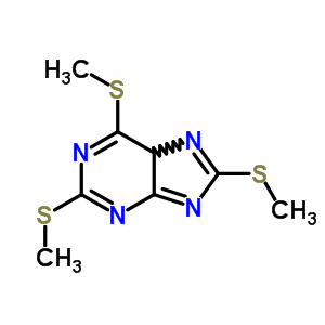 9H-purine,2,6,8-tris(methylthio)-Structure,39013-71-3Structure 9H-purine,2,6,8-tris(methylthio)- Structure,39013-71-3Structure