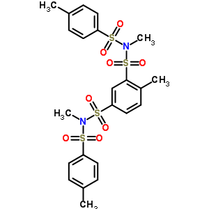 N,n,4-trimethyl-n,n-bis-(4-methylphenyl)sulfonyl-benzene-1,3-disulfonamideStructure,3905-00-8Structure N,n,4-trimethyl-n,n-bis-(4-methylphenyl)sulfonyl-benzene-1,3-disulfonamide Structure,3905-00-8Structure